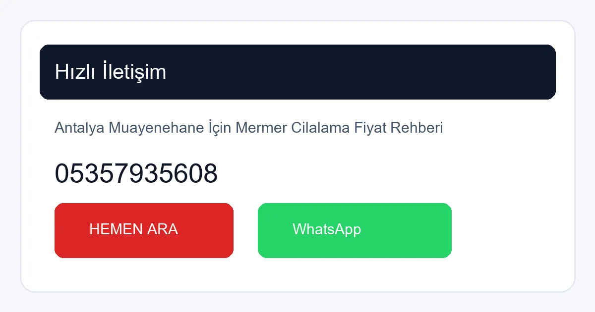 Antalya'da mermer silim cila hizmeti sonrası parlak zemin detayı
