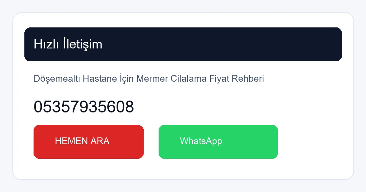 Mermer Silim Cila ekibi hastane zeminini parlatırken