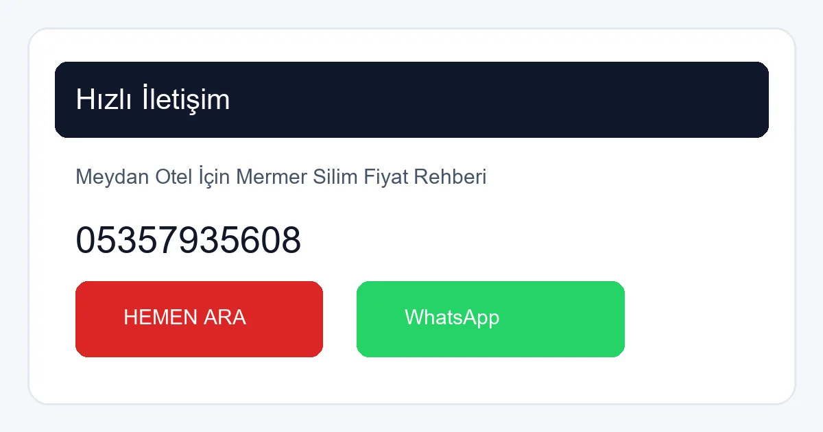 Mermer Silim Cila uzman ekibiyle iletişime geçin